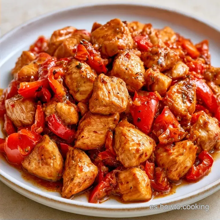 Pollo Salsa Pimientos: Versión Ligera y Saludable