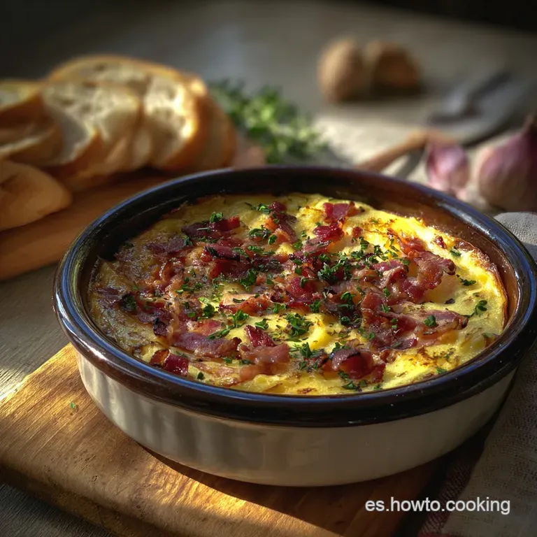 Creamy white and pale green porrusalda in a deep bowl; fresh parsley adds a vibrant pop of color to the simple dish.