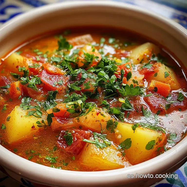 Porrusalda Receta Original: Caldo Sedoso