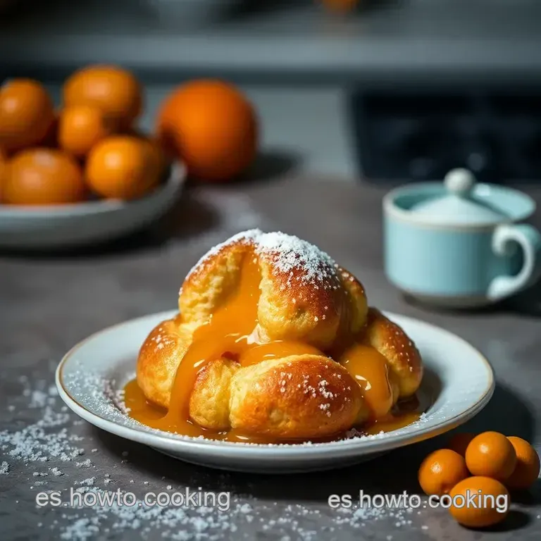 Profiteroles De Galletas De Caramelo presentation