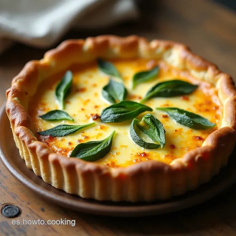 Quiche Artesanal de Espinacas Frescas y Queso de Cabra Cremoso El Toque Franc&eacute;s en tu Mesa