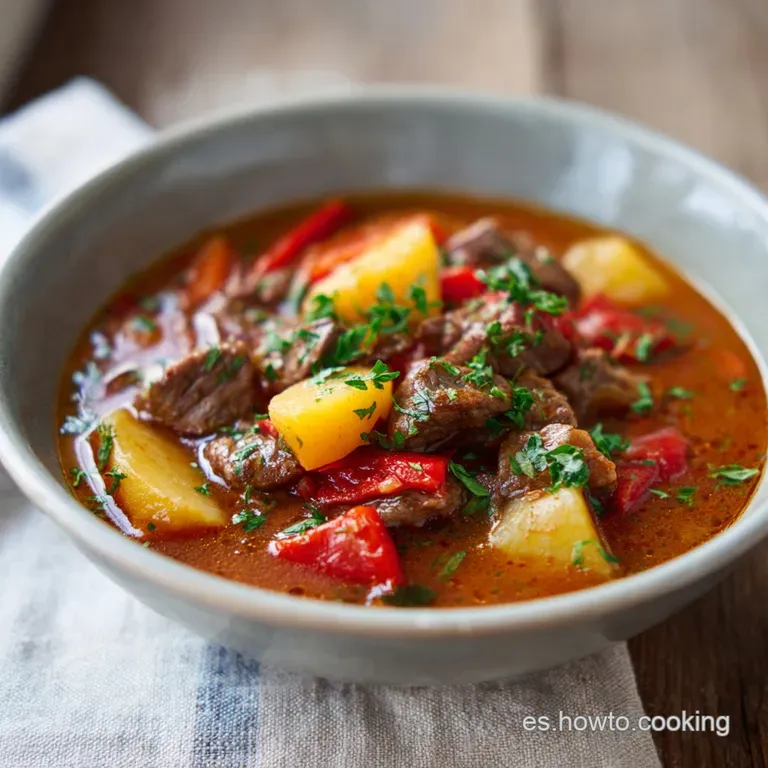 Cocido Monta&ntilde;&eacute;s plated: Smoked sausage, creamy white beans, and vibrant green cabbage in rich broth, a comforting serving.