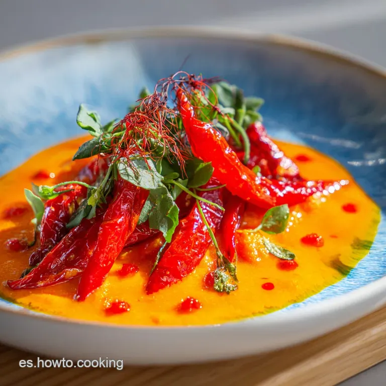 Mojo Pic&oacute;n drizzled artfully over wrinkled potatoes (papas arrugadas). Coarse sea salt glistens, creating a textured, flav...