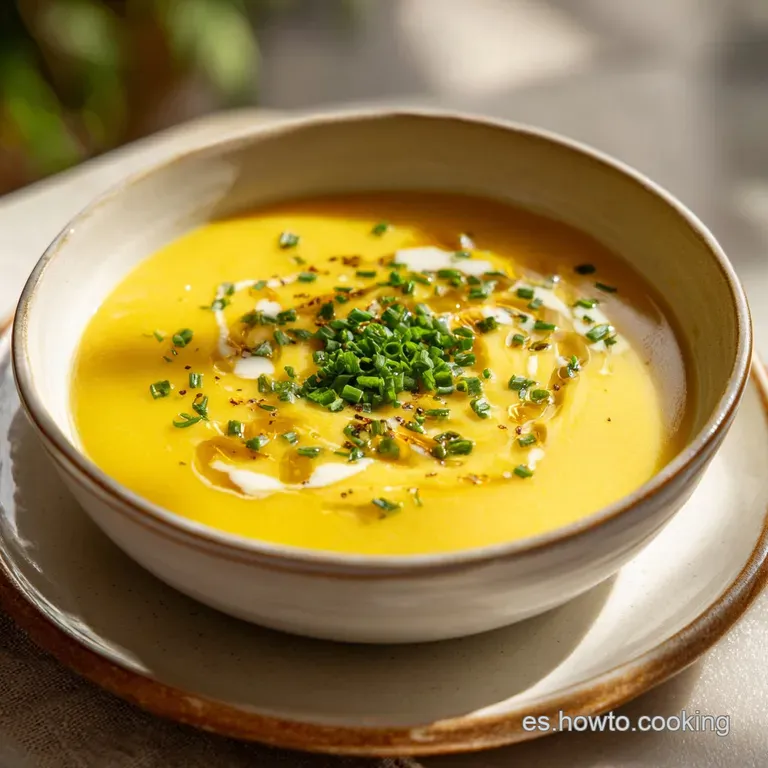 Earthenware bowl filled with steaming garlic soup, garnished with a swirl of olive oil and vibrant parsley sprigs.