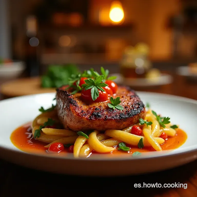 Redondo De Ternera En Su Jugo Con Salsa De Vino Tinto Y Verduras presentation