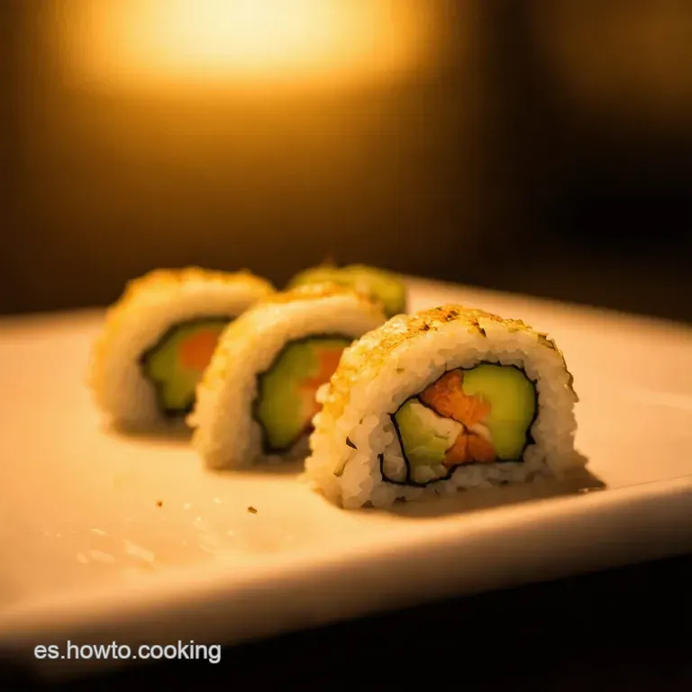 Rollitos Refrescantes Sushi De Pepino Con Toque De S&eacute;samo presentation