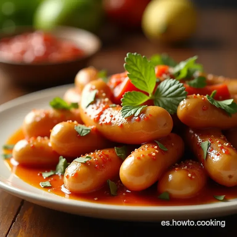 Salchichas Botaneras Con Lim&oacute;n Y Chile presentation