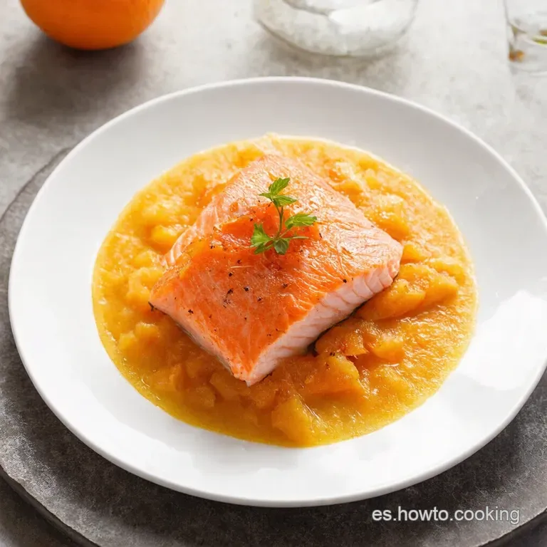 Salm&oacute;n a la Naranja con Ensalada Mediterr&aacute;nea