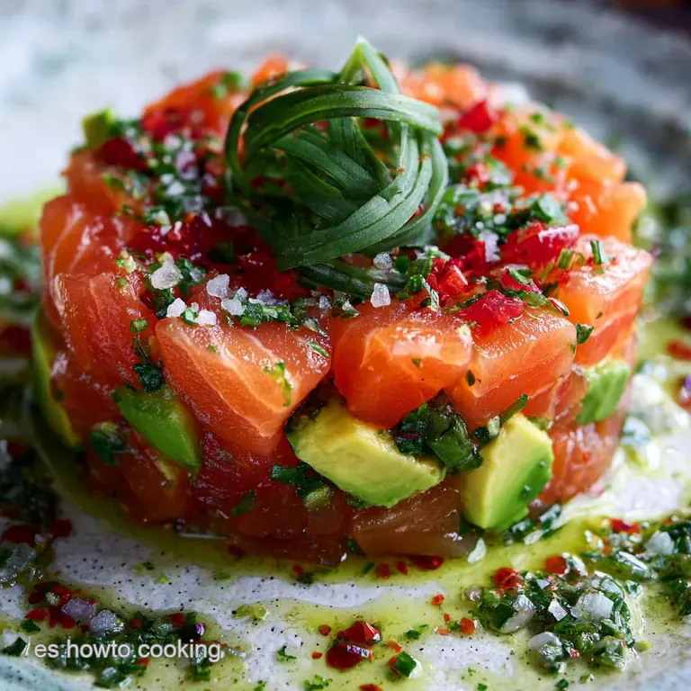 Salm&oacute;n Y Aguacate: Tartar Refrescante