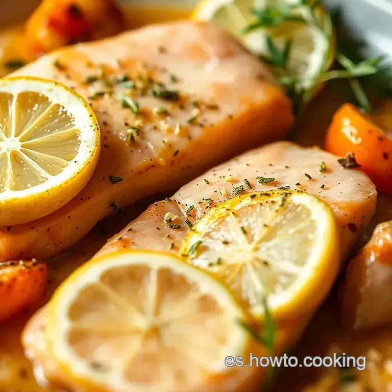 Salm&oacute;n Al Horno Con Lim&oacute;n Y Hierbas Frescas presentation