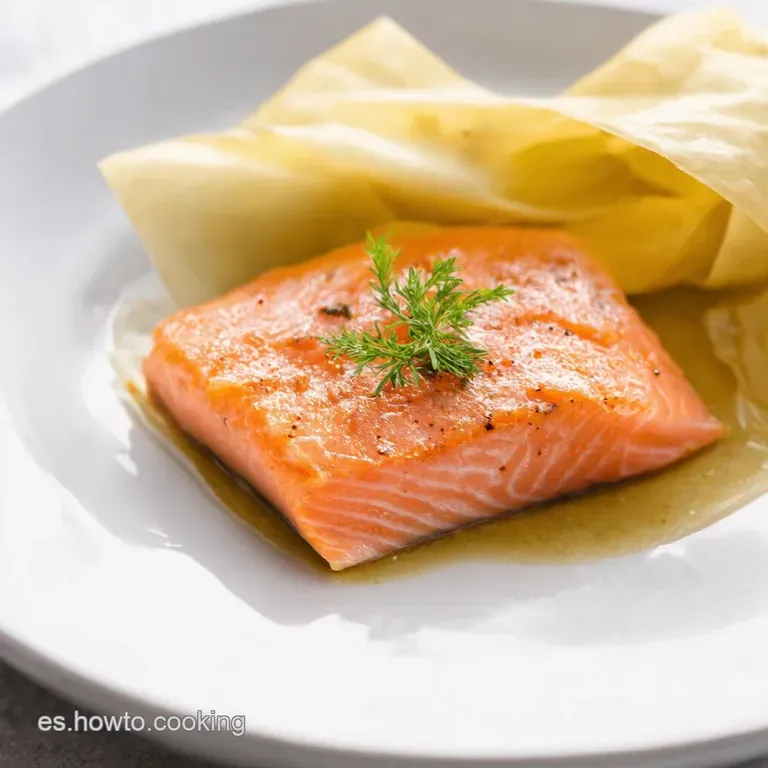 Salm&oacute;n en Papillote Mediterr&aacute;neo