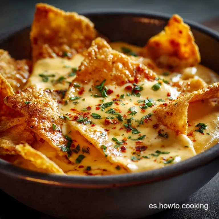 Salsa De Queso Cremosa: La Receta F&aacute;cil Para Nachos Y Papas Fritas presentation