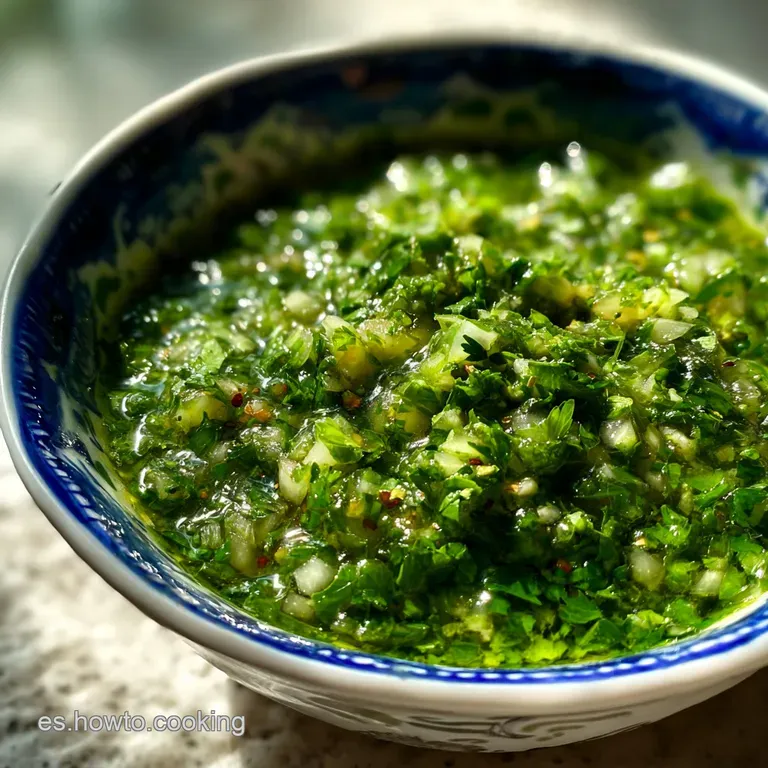 Perfectly cooked fish fillet, bathed in bright green salsa verde, plated elegantly with a lemon wedge and sprig of fresh h...
