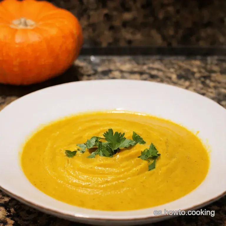 Sopa De Flor De Calabaza Cremosa Con Toque De Epazote presentation