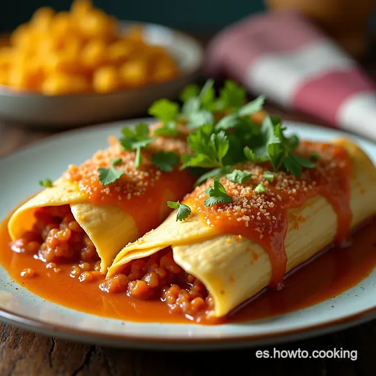 Tamales Oaxaque&ntilde;os de Cecina con Salsa de Pasilla
