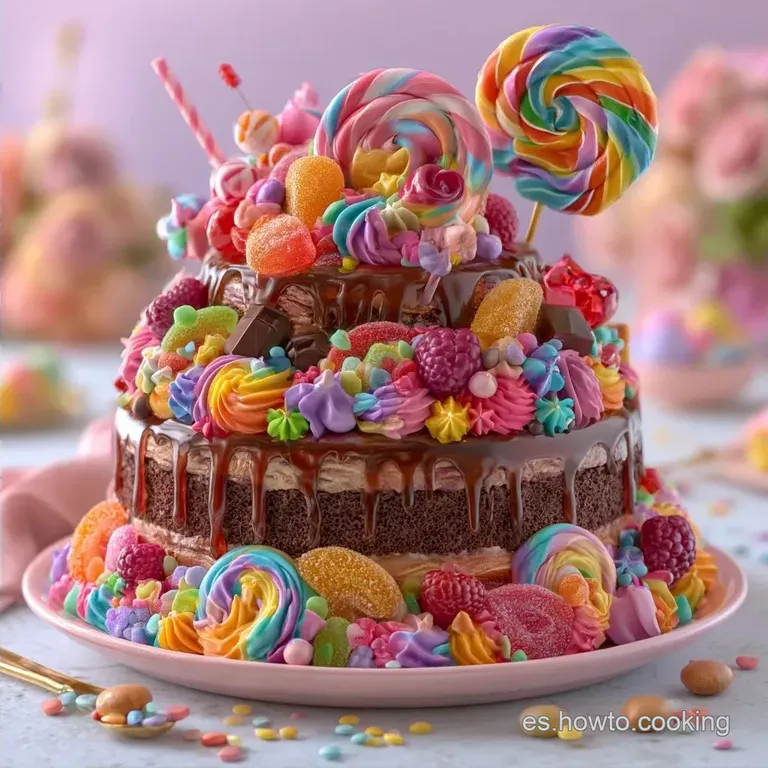 Tarta De Chuches y Chocolatinas: Receta Casera