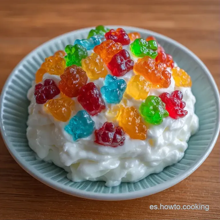 Porci&oacute;n de pastel blanco cremoso en plato de porcelana, decorada con una hoja de menta fresca y bayas brillantes.