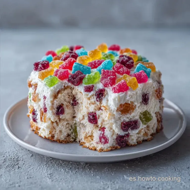 Tarta de Nubes y Gominolas: Divertida y Colorida