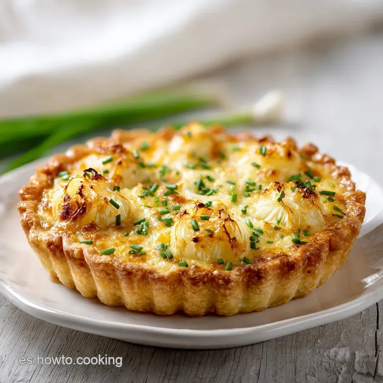 Tarta de Queso y Cebolla Horneada
