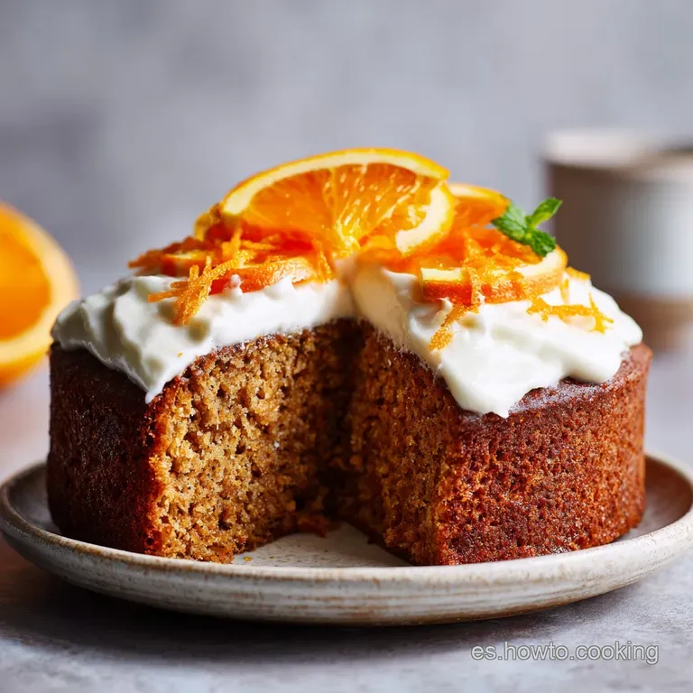 Tarta de Zanahoria y Naranja Saludable