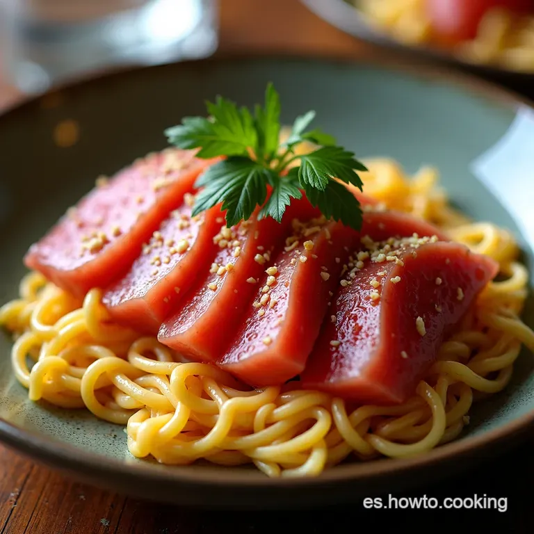 Tataki de At&uacute;n Rojo con Costra de S&eacute;samo y Aderezo C&iacute;tricoOriental