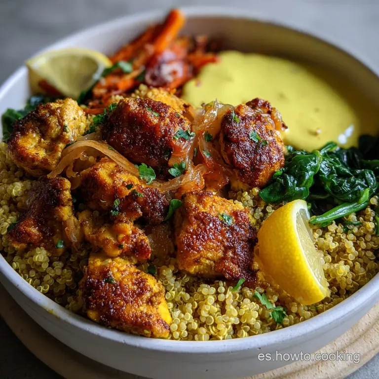 Comida Sana: Taz&oacute;n De Quinoa Y Pollo Soleado presentation