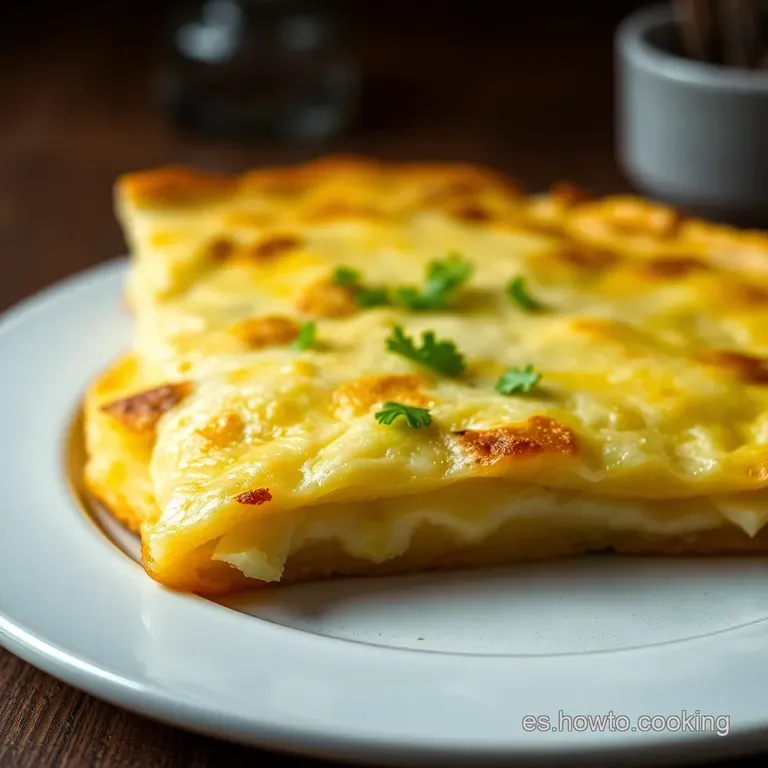 Tortilla De Patata Con Cebolla Caramelizada: La Receta De La Abuela presentation