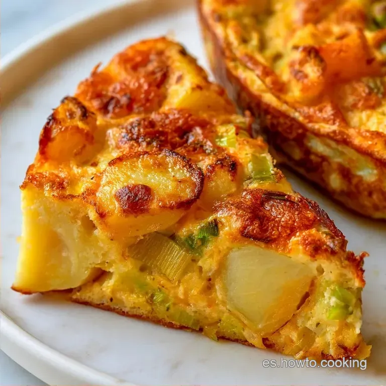 Tortilla De Patatas Con Cebolla Y Puerro