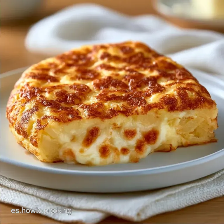 Tortilla De Patatas Con Queso: Centro Cremoso