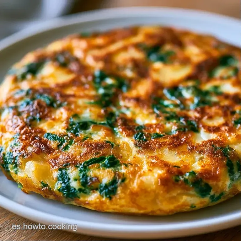 Triángulo de tortilla jugosa y amarillenta con hojas verdes, servido en plato blanco limpio con luz natural suave.