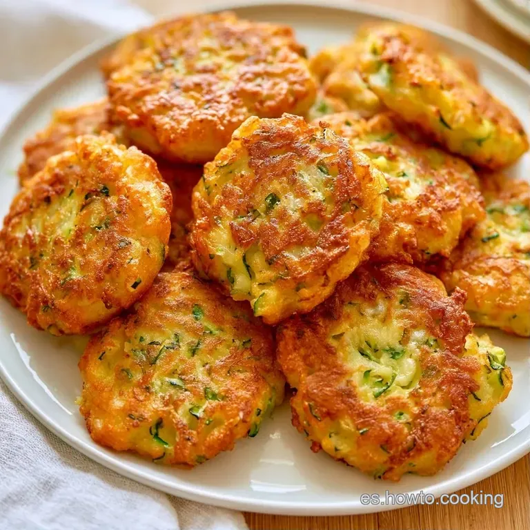 Tres tortitas redondas y tostadas apiladas, adornadas con una rama de perejil y una gota de salsa blanca cremosa.